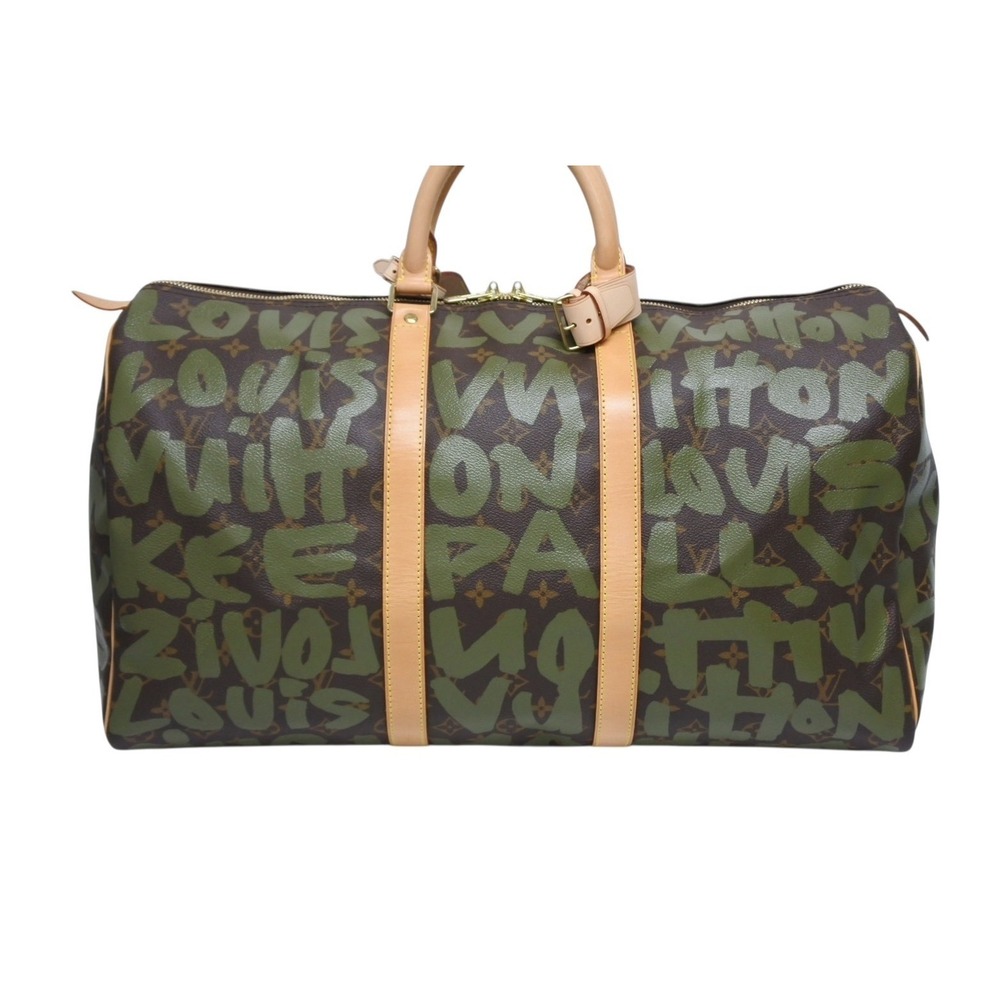 Louis Vuitton Graffiti Keepall Khaki Monogram Brown